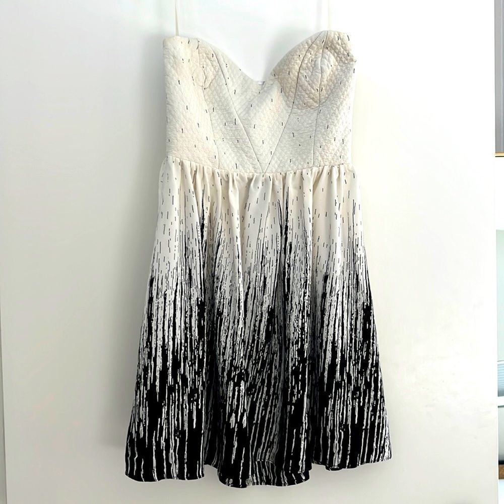 Parker Silk Strapless Smocked Dress